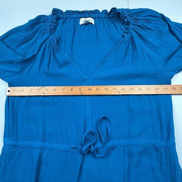 Velvet Graham Spencer Dress Womens Small Blue Audrey Midi Lagenlook Boho Cottage - Picture 11 of 15